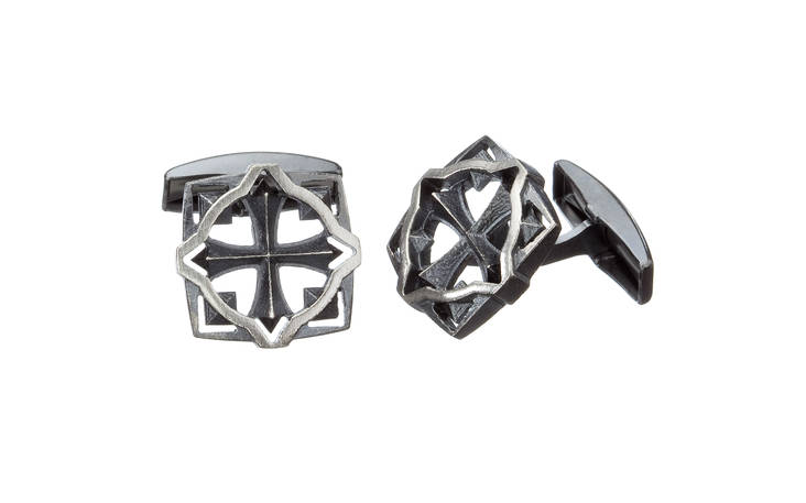 Soturi kalvosinnapit - Lumoava solmioneulat ja kalvosinnapit - 4604 - 1