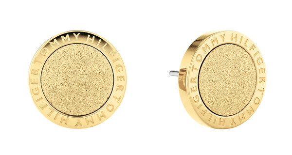 Tommy Hilfiger Diamond Dust teräksiset kullanväriset korvakorut - Naisten korut - THJ2780704 - 1