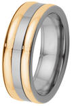 DUETTO 006-064 titaani-kultasormus - Titaani-ja terässormukset - 006-064-195 - 1
