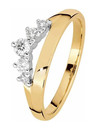 Kohinoor Tia keltakultainen timanttisormus 0,13ct 033-405-13 - Timanttisormukset - 033-405-13-165 - 1