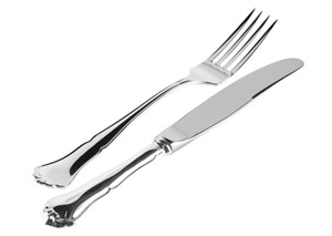 Chippendale aterimet 6 paria - Chippendale hopeat - 311-105411-105 - 1