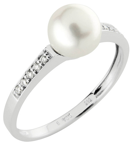 Helmi-timanttisormus valkokultaa - Timanttisormukset - K100-336-175 - 1