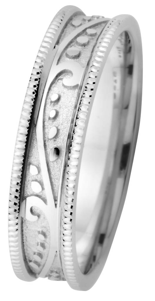 KULTASORMUS 013-217V valkokultaa - Kihlasormukset - 013-217V-155 - 1