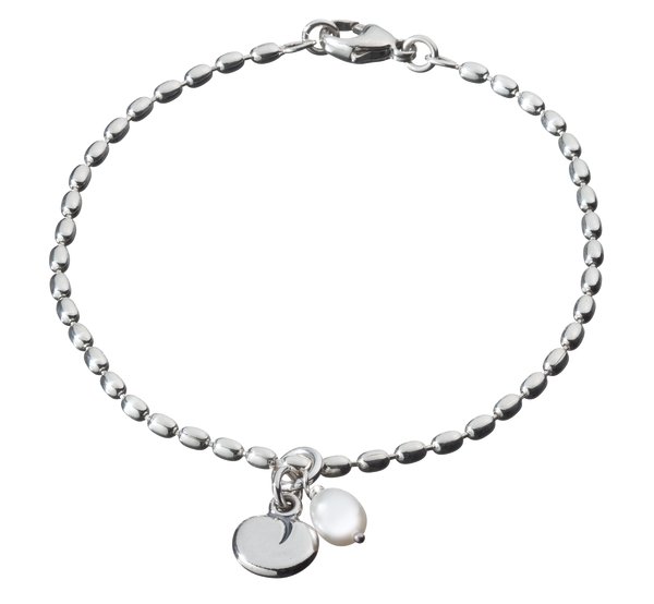 Kalevala Vanamo 6540/2 hopeinen rannekoru valkealla helmellä 2565402VHE - Kalevala rannekorut - 2565402VHE175 - 1