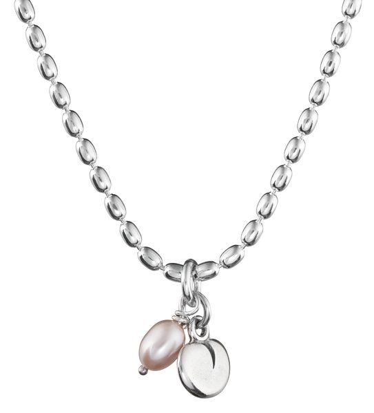 Kalevala Vanamo 6540 hopeinen kaulakoru vaaleanpunaisella helmellä 2265402HE - Kalevala kaulakorut - 2265402HE45 - 1