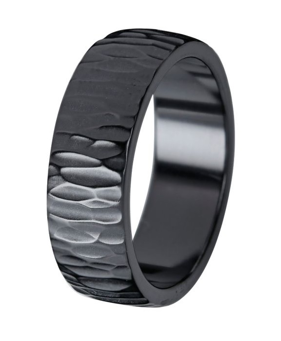 Kohinoor Black Duetto Wood zirkonium sormus 006-814 - Titaani-ja terässormukset - 006-814-205 - 1