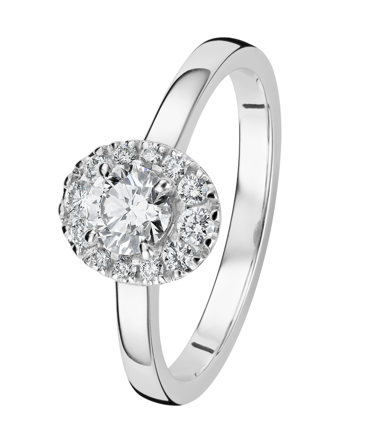 Kohinoor Olivia valkokultainen timanttisormus yht.0,36ct 033-410v-36 - Timanttisormukset - 033-410v-36-165 - 1