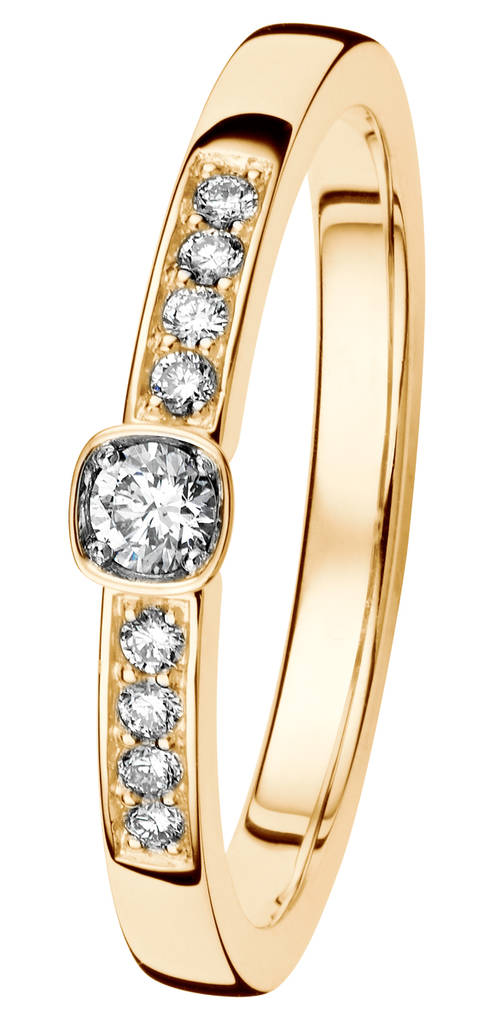 Kohinoor Stella keltakultainen timanttisormus 0,15ct 033-240-15 - Timanttisormukset - 033-240-15-155 - 1