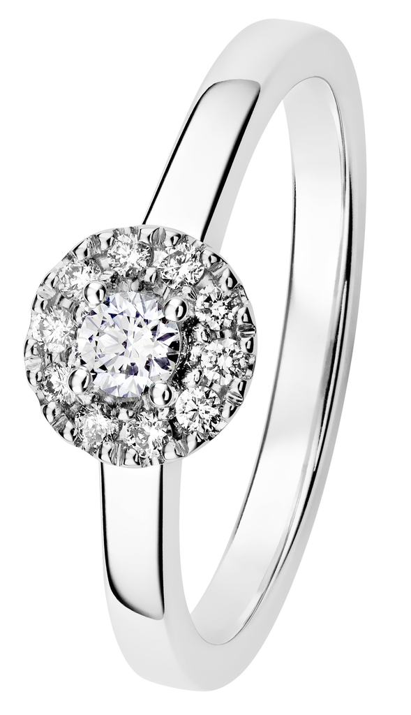 Kohinoor Valerie valkokultainen timanttisormus 0,20ct 033-265V-20 - Timanttisormukset - 033-265V-20-165 - 1