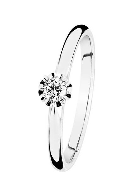 Kohinoor Vega valkokultainen timanttisormus 0,09ct 033-445V-10 - Timanttisormukset - 033-445V-10-165 - 1