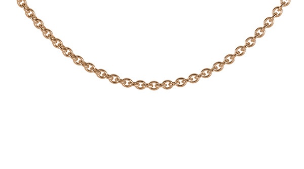 Punakultainen ankkuriketjua 42/5cm. - Naisten kaulakorut - 223-522P-45 - 1