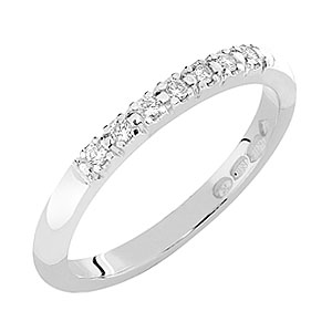 Sandberg Merivirta M-152w valkokultainen timanttisormus 0,08ct - Timanttisormukset - M-152W-165 - 1