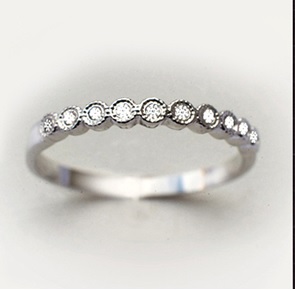 TIMANTTISORMUS 10x0,005 , VALKOKULTAA - Timanttisormukset - V9081-05-165 - 1