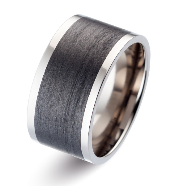 TITAANI-HIILIKUITU SORMUS - Titaani-ja terässormukset - 52476205 - 1