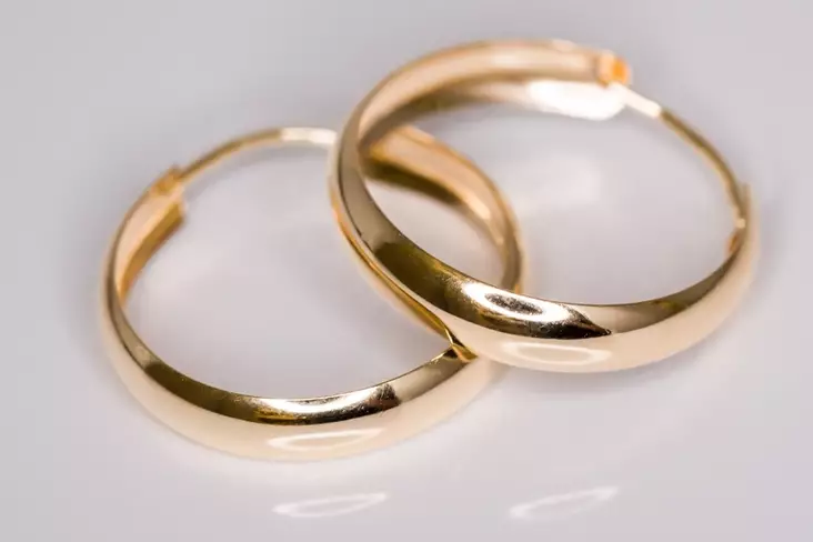 Kultaiset korvarenkaat 14k - Naisten korvakorut - 30005 - 1