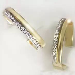 C.Granit keltakultainen timanttisormus 15x0,005ct - Timanttisormukset - 09040-05 - 1