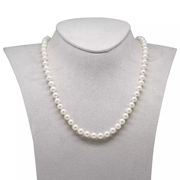 Helminauha 6-6,5mm valkeat makeanveden helmet - Helminauhat - PN-001-3A-6MM-45 - 1