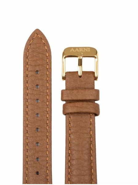 Aarni konjakinruskea nahkaranneke 16mm - Aarni kellot - RANNEKONJAKKI16 - 1