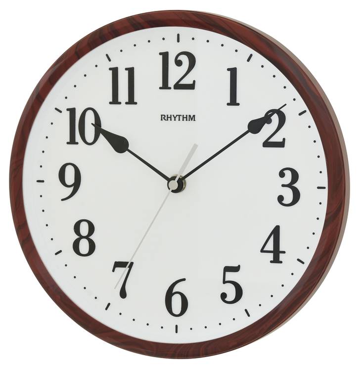 RHYTHM punaruskea seinäkello CMG608NR06 - Seinäkellot - CMG608NR06 - 1