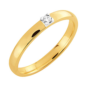 Sandberg Keulapurje K-46 keltakultainen timanttisormus 0,02ct - Timanttisormukset - K-46 - 1