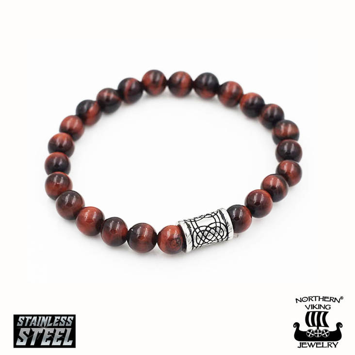 TIGER EYE KNOTWORK RANNEKORU - Miesten rannekorut - NVJRA006 - 1