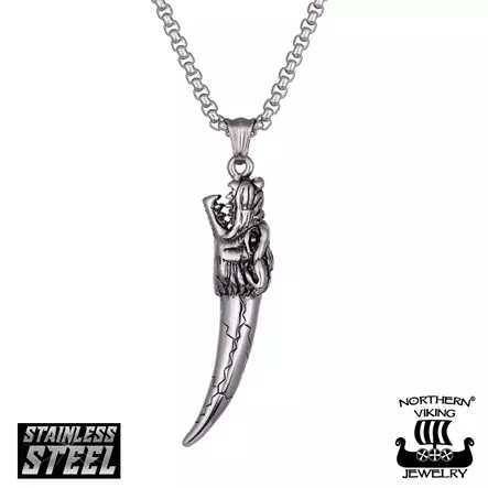 Northern Viking Jewelry "Fenir Tooth" teräksinen riipus NVJRS117 - Miesten kaulakorut - NVJRS117 - 1