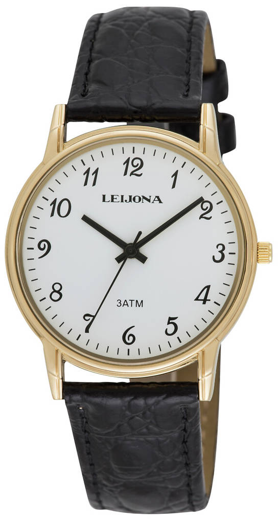 LEIJONA miesten rannekello nahkarannekkeella 5020-077 - Miesten kellot - 5020-077 - 1