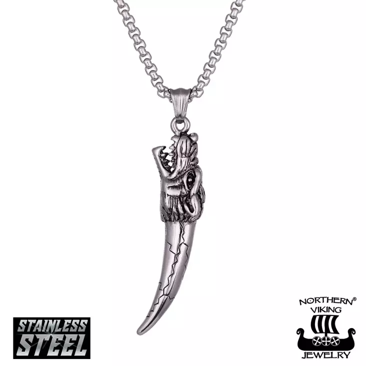 Northern Viking Jewelry "Fenir Tooth" teräksinen riipus NVJRS117 - Miesten kaulakorut - NVJRS117 - 1