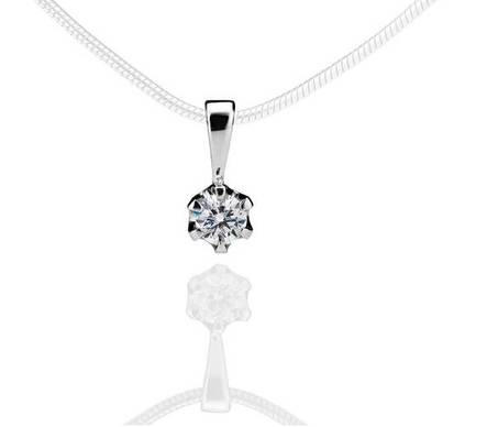 Kohinoor Polaris valkokultainen timanttiriipus 0,08ct 123-239V-08 - Naisten kaulakorut - 123-239V-08 - 1