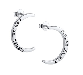 EFVA ATTLING Pencez Moon hopeiset korvakorut 12-100-02078 - Naisten korut - 12-100-02078 - 1