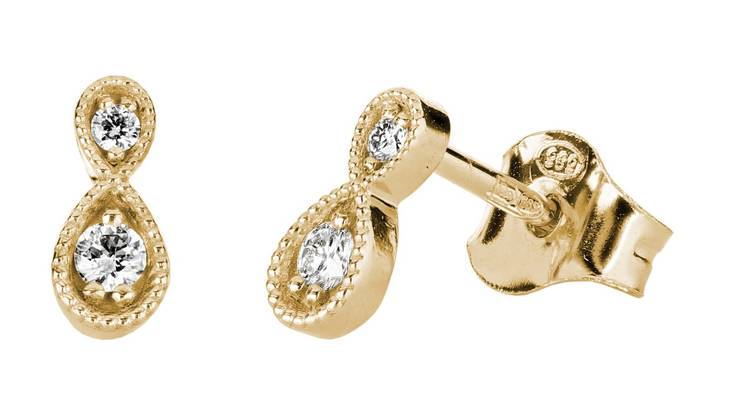 KOHINOOR timanttikorvakorut keltakultaa Clara 143-269-08 - Naisten korvakorut - 143-269-08 - 1