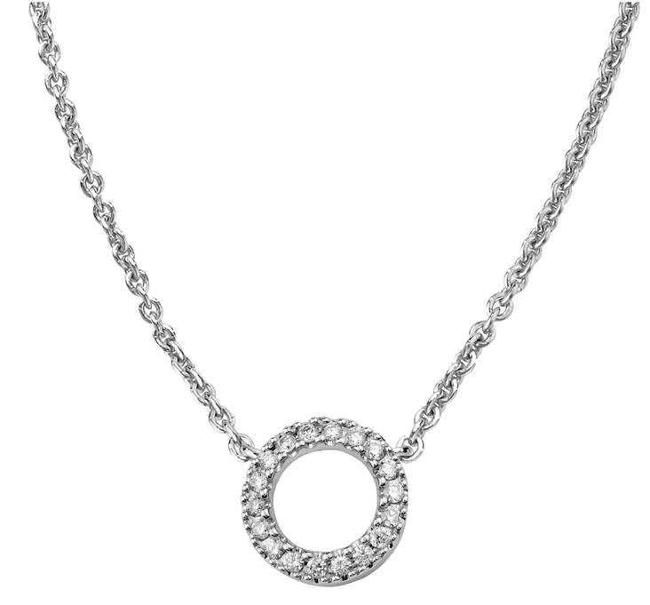 Kohinoor Estelle valkokultainen timanttikaulakoru 0,18ct 213-116V-18 - Naisten kaulakorut - 213-116V-18 - 1