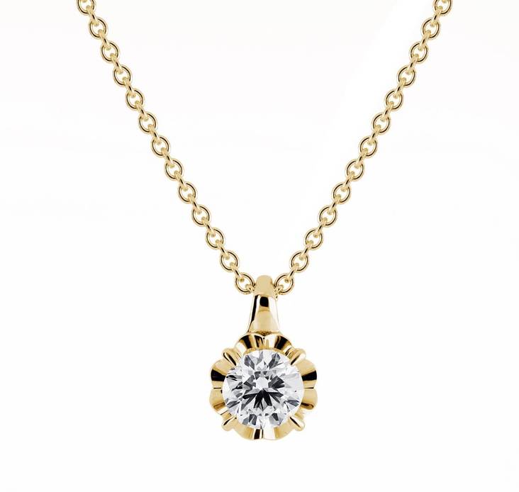 Kohinoor Vega keltakultainen timanttiriipus 0,08ct 213-445-08 - Naisten kaulakorut - 213-445-08 - 1