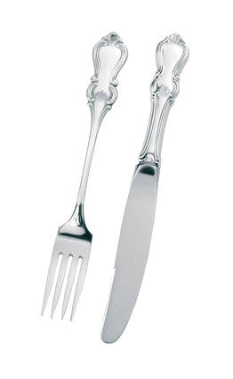 Romantiikka voileipähaarukka ja veitsi pari - Romantiikka hopeat - 311-048411-048 - 1