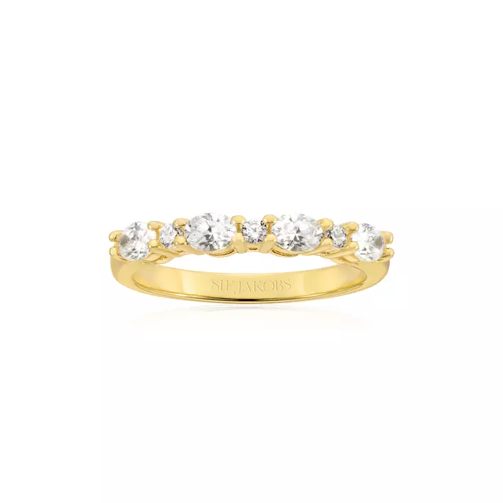 Sif Jakobs Ellera Ovale sormus SJ-R2416-CZ - Hopeasormukset - SJ-R2416-CZ-YG-58 - 1