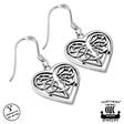 Northern Viking Jewelry hopeiset riippuvat korvakorut Celtic Knot Heart. - Naisten korut - NVJKK049 - 1