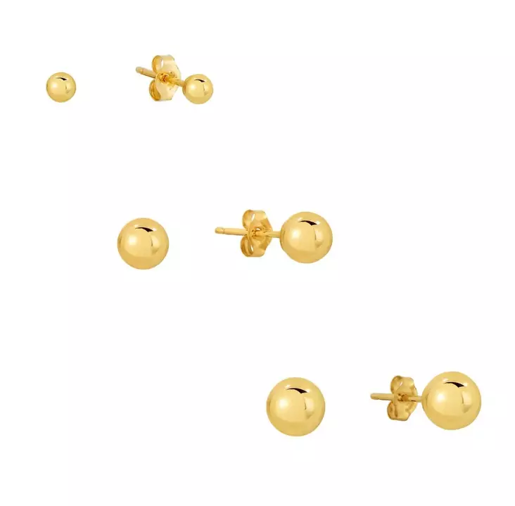 Kultaiset pallokorvakorut 14k - Naisten korvakorut - 20029 - 1