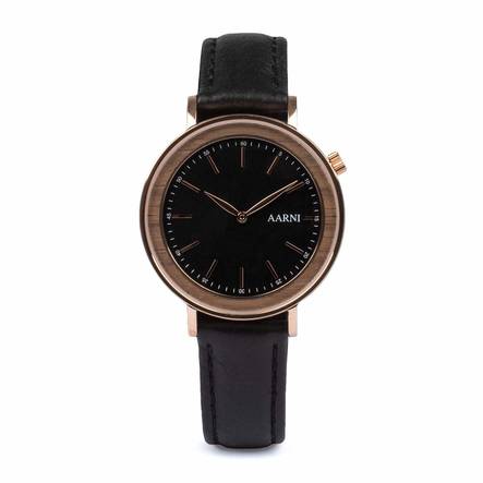 Aarni Aurora-Pähkinäpuu puinen rannekello - Aarni kellot - AURORA-PAHKINA - 1