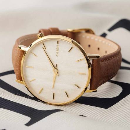 Aarni Taiga-Vaahtera puinen rannekello - Aarni kellot - TAIGAVAAHTERA - 2