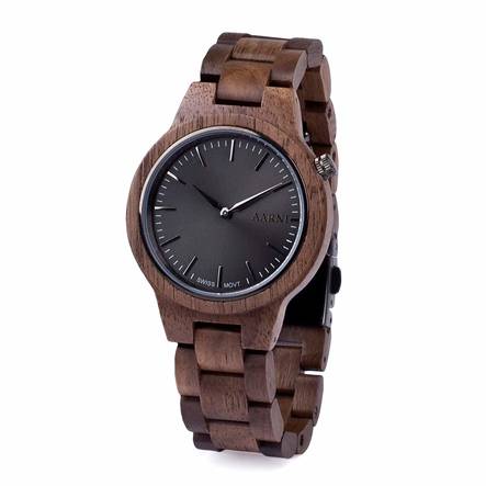 Aarni Vega-Pähkinäpuu puinen rannekello - Aarni kellot - VEGAPAHKINA - 3