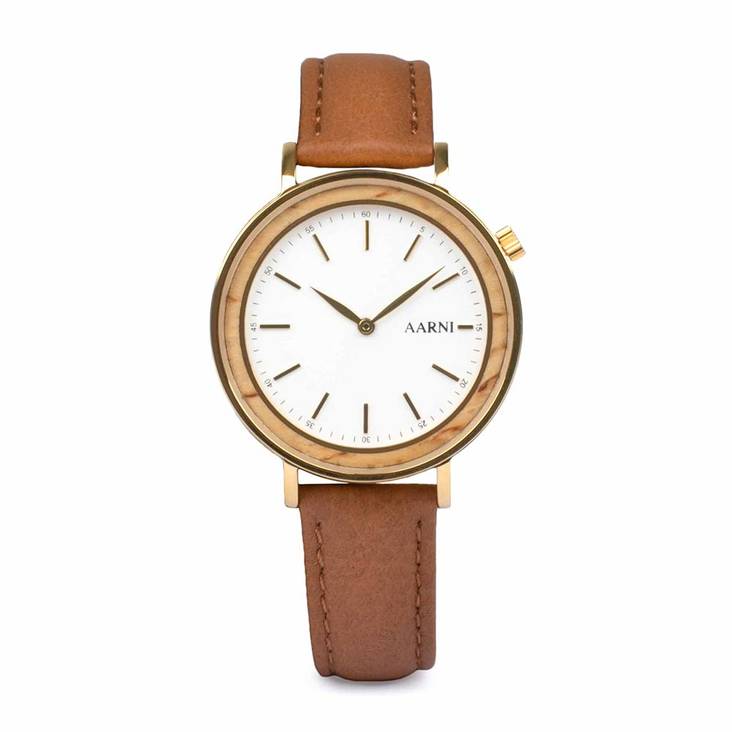 Aarni Aurora-Visakoivu puinen rannekello - Aarni kellot - AURORA-VISA - 1