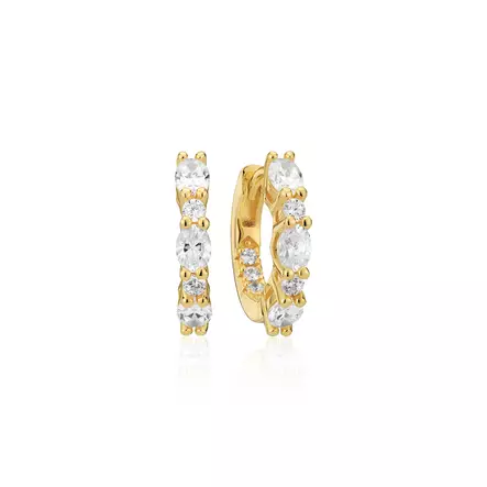 Sif Jakobs Ellera Ovale kullatut korvakorut SJ-E2412-CZ-YG - Naisten korvakorut - SJ-E2412-CZ-YG - 1