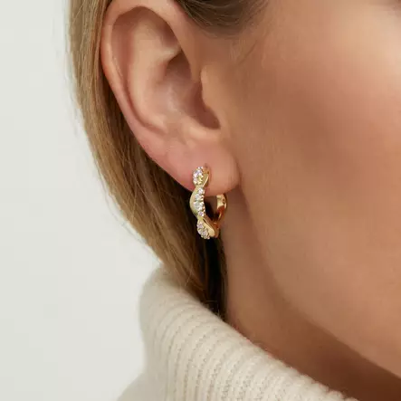 Sif Jakobs Ellera Waves Altro Creolo korvakorut SJ-E2762-CZ-YG - Naisten korvakorut - SJ-E2762-CZ-YG - 2