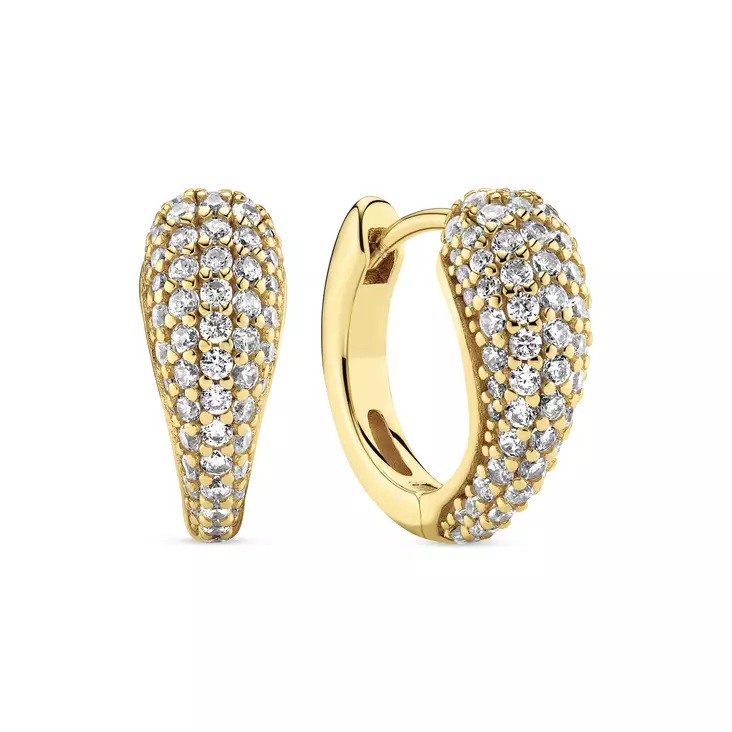 Sif Jakobs Goccia Circolo korvakorut kullattua hopeaa SJ-E2753-CZ-YG - Naisten korvakorut - SJ-E2753-CZ-YG - 1