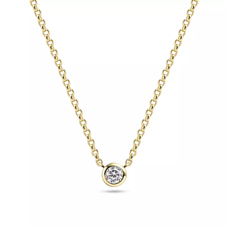 Sif Jakobs Essenza Sarzana kaulakoru kullattua hopeaa SJ-N2632-CZ-YG - Naisten kaulakorut - SJ-N2632-CZ-YG - 1