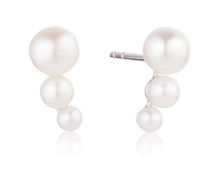 SIF JAKOBS Ponza kolmen helmen korvakorut SJ-E12370-P - Helmi korvakorut - SJ-E12370-P - 1