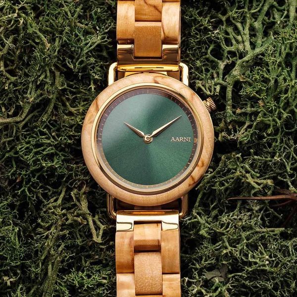 Aarni Saga-Visakoivu puinen rannekello. - Aarni kellot - SAGAVISAKOIVU - 1