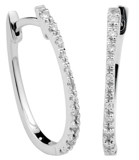 Kohinoor valkokultaiset timanttikorvakorut 143-9512V - Naisten korvakorut - 143-9512V - 1