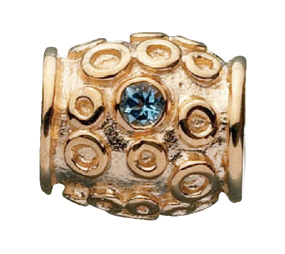 Kalevala kultainen Lapsi hela akvamariini kivellä 1629/1 - Kalevala helat - 1816291AKV - 1