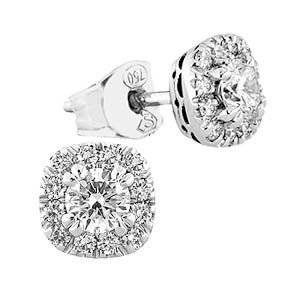 Sandberg Toivomuslähde I V-605W valkokultainen timanttikorvakorut 0,53ct - Naisten korvakorut - V-605W - 1